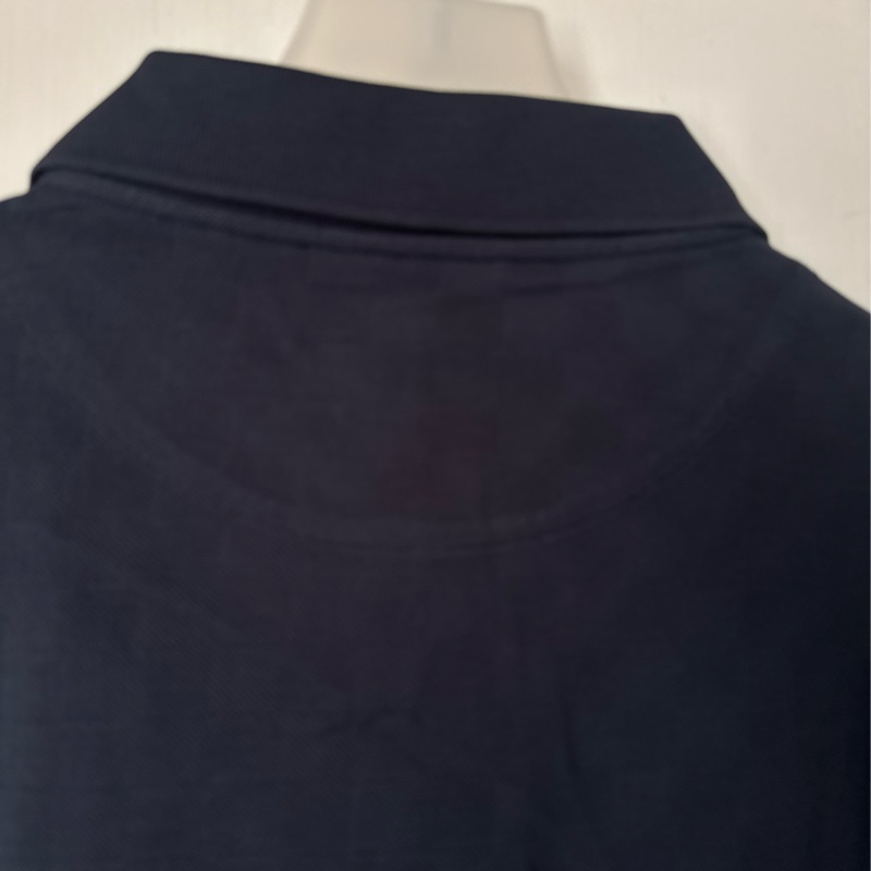 LV深藍格子前口袋polo衫-14