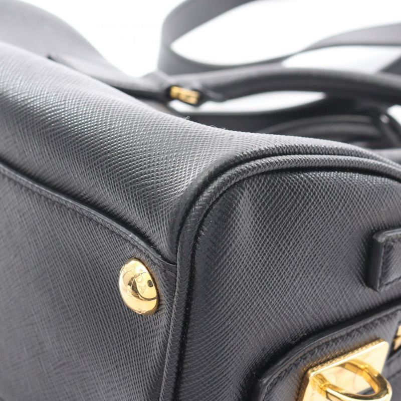 PRADA SAFFIANO LUX 肩挎斜背包 1BB846 黑色真皮二手女款-4