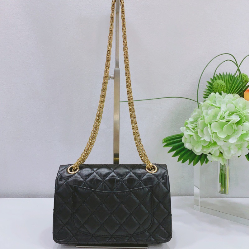 Chanel 黑金巴黎大都會 2.55大mini鏈條肩背包20×13×7cm 98新配件塵袋 保卡-7
