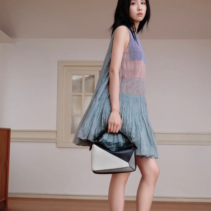 Loewe 三拼色Puzzle小號24x15x10 98新配件塵袋-0