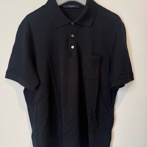 LV黑色格子前口袋polo衫