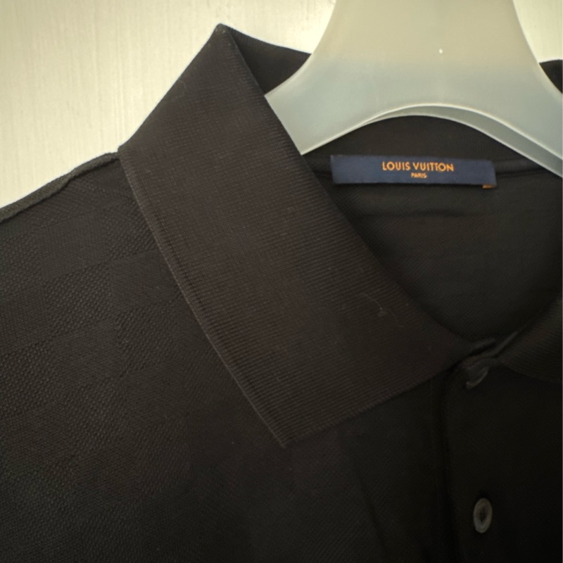 LV黑色格子前口袋polo衫-3