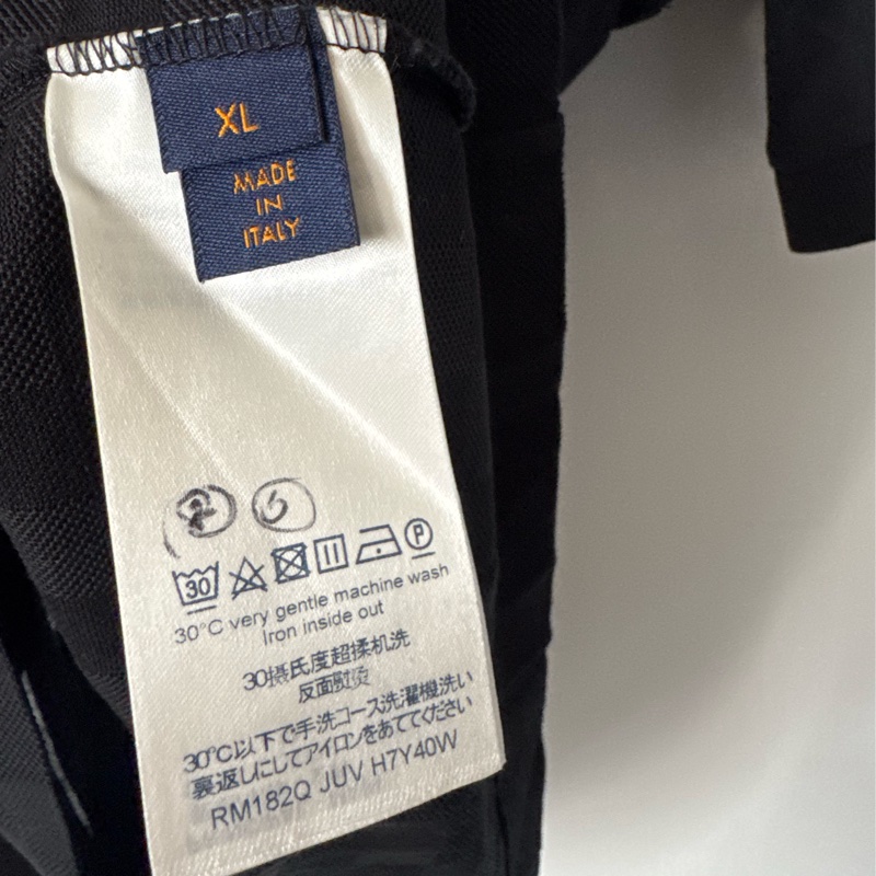 LV黑色格子前口袋polo衫-9