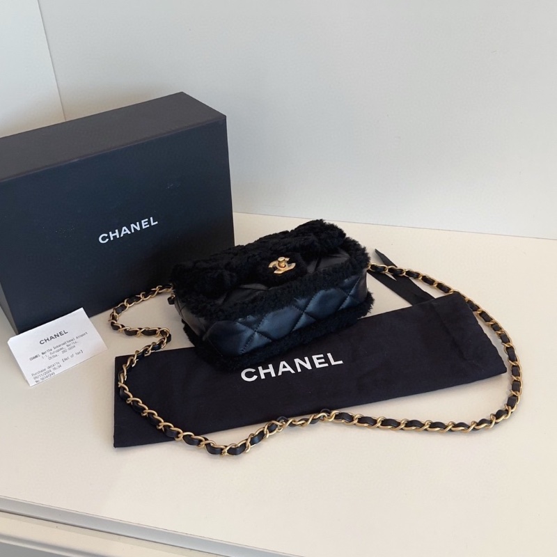 Chanel 秋冬大爆款 新款秀款 黑色金扣翻蓋泰迪包 小號18*13*6  全新帶膜配件塵袋盒子購證-5