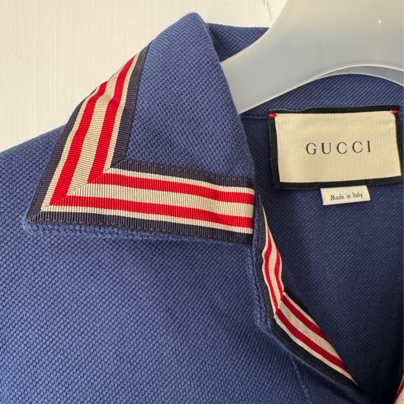 Gucci 深藍紅白logo polo衫-2