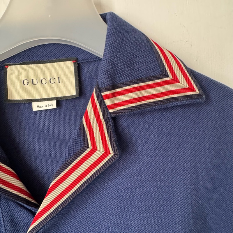 Gucci 深藍紅白logo polo衫-3