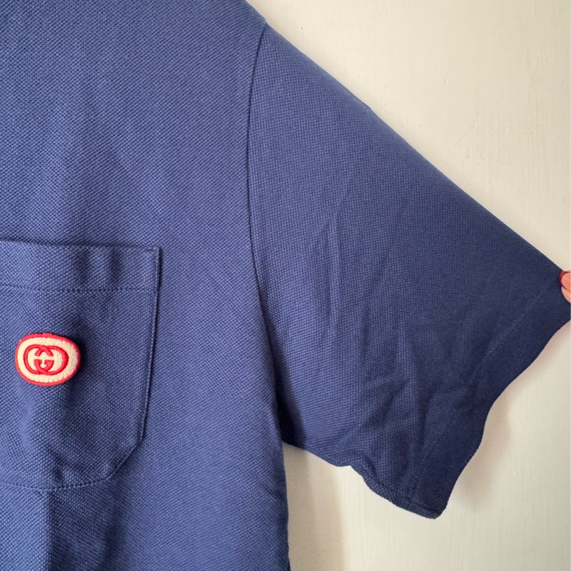 Gucci 深藍紅白logo polo衫-7