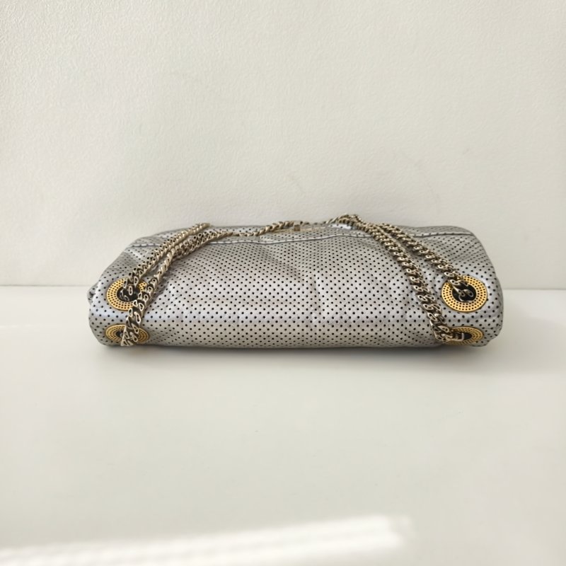 Chanel 香奈兒 銀色口蓋包 2.55 金扣 尺寸：30*19*6cm-3