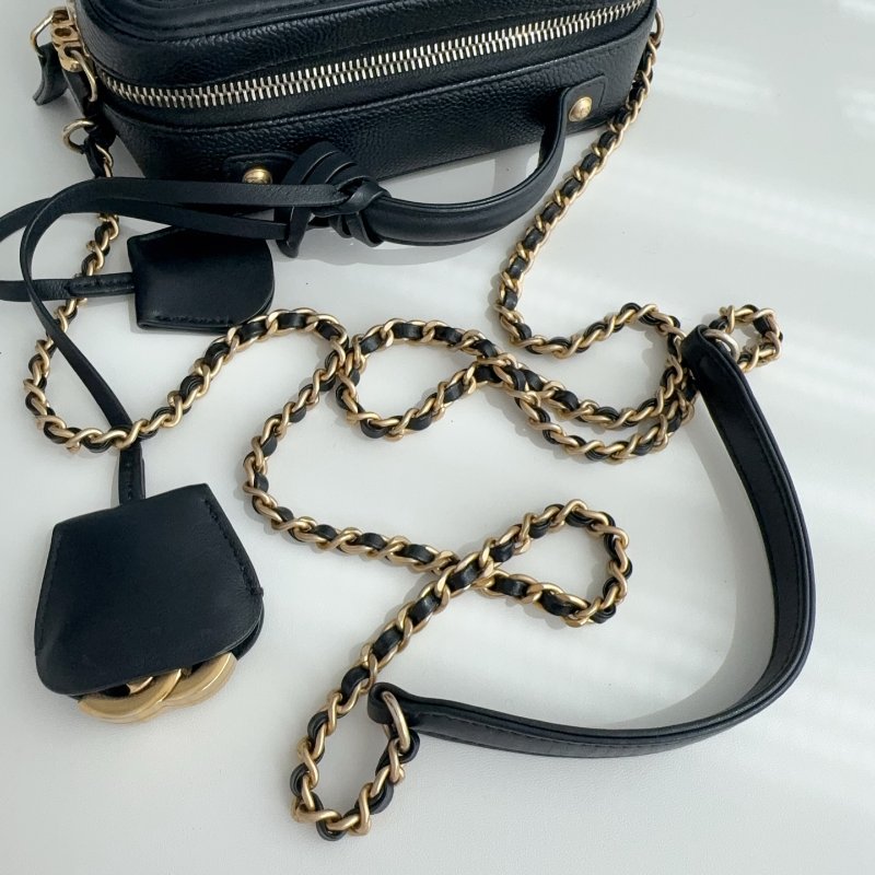 香奈兒 Chanel 相機包 黑色小號 26 開 無卡-6