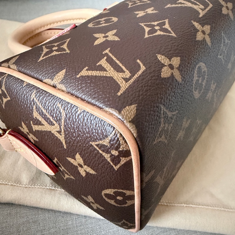 LV speedy 20 肩帶款 M46234 肩背、斜背、手提-10