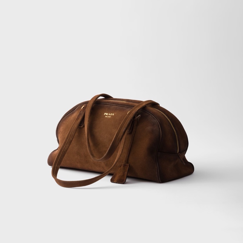 Prada 女士 Bowling 中號絨面革包均碼碼中號、35cm*16cm*20cm-2