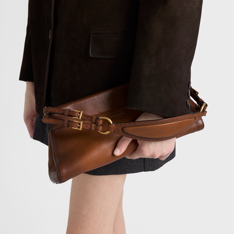 Prada 女士 Enchaîné 中號皮革包均碼碼中號、32.5cm*11cm*15.5cm-4