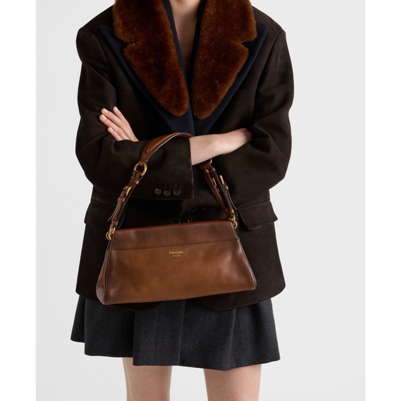 Prada 女士 Enchaîné 中號皮革包均碼碼中號、32.5cm*11cm*15.5cm-7