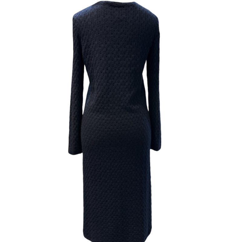 CHANEL 深藍色長袖洋裝-38-1