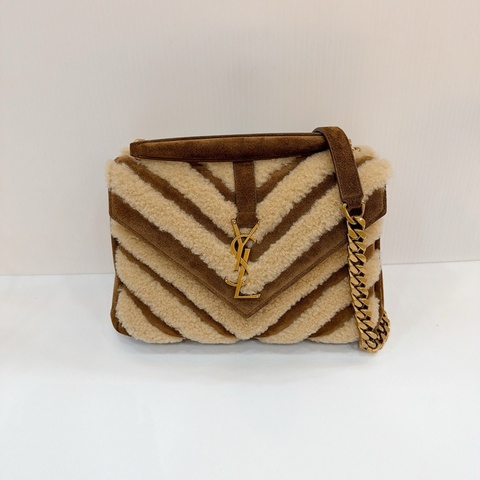 莉亞精品♡ YSL 600279 泰迪毛毛學院包 二手
