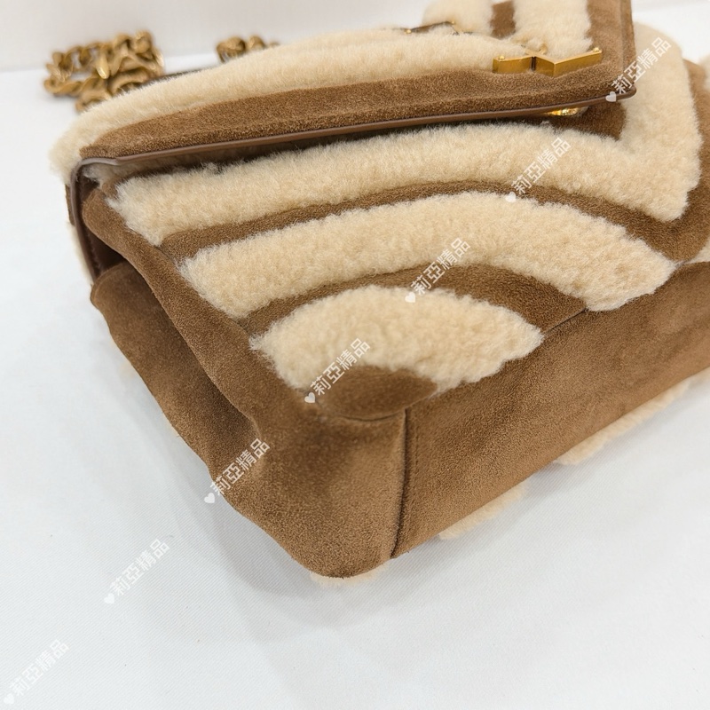 莉亞精品♡ YSL 600279 泰迪毛毛學院包 二手-7