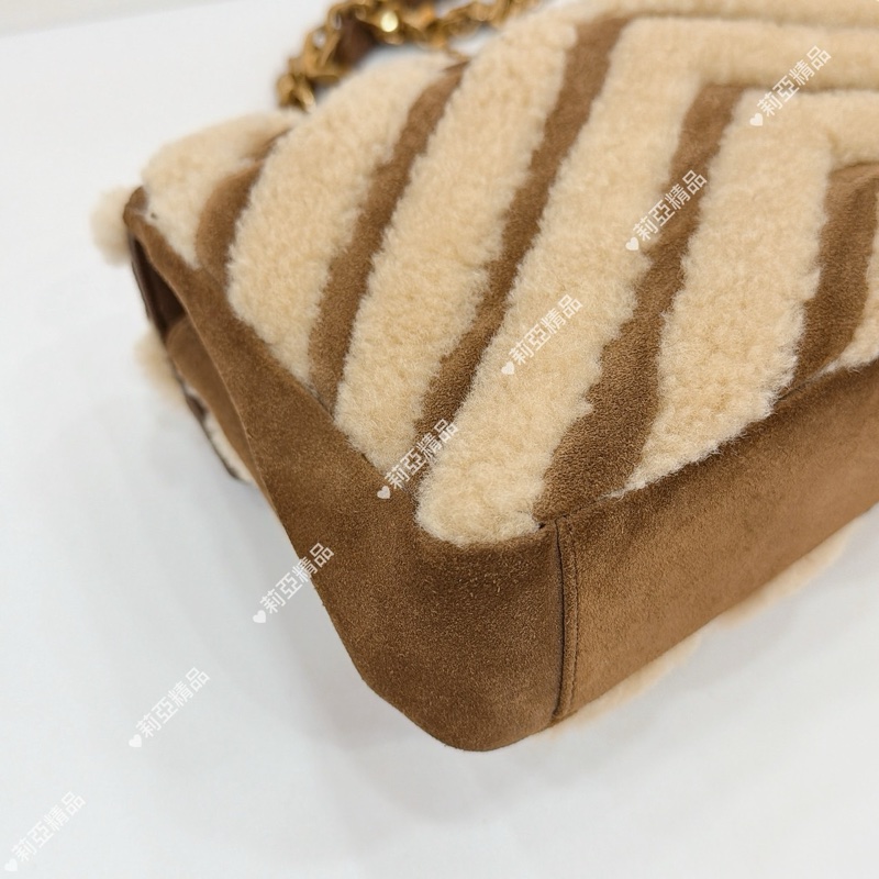 莉亞精品♡ YSL 600279 泰迪毛毛學院包 二手-9