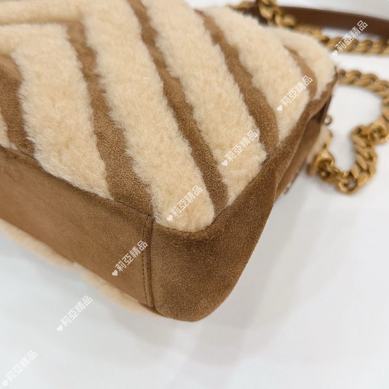 莉亞精品♡ YSL 600279 泰迪毛毛學院包 二手-12