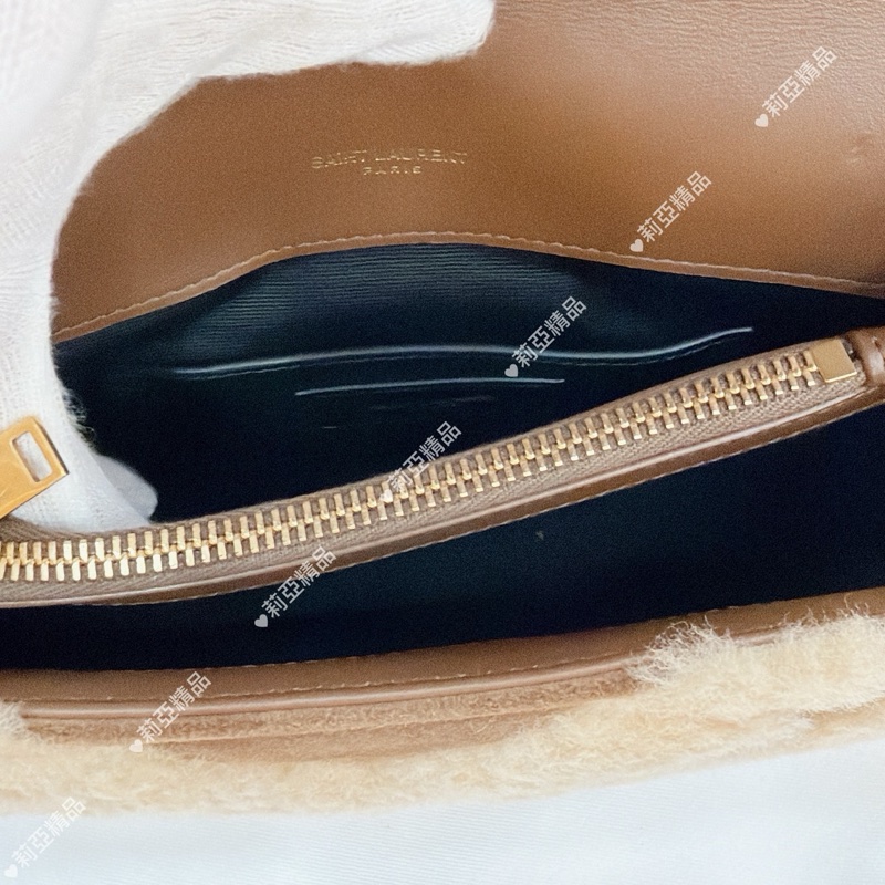 莉亞精品♡ YSL 600279 泰迪毛毛學院包 二手-13