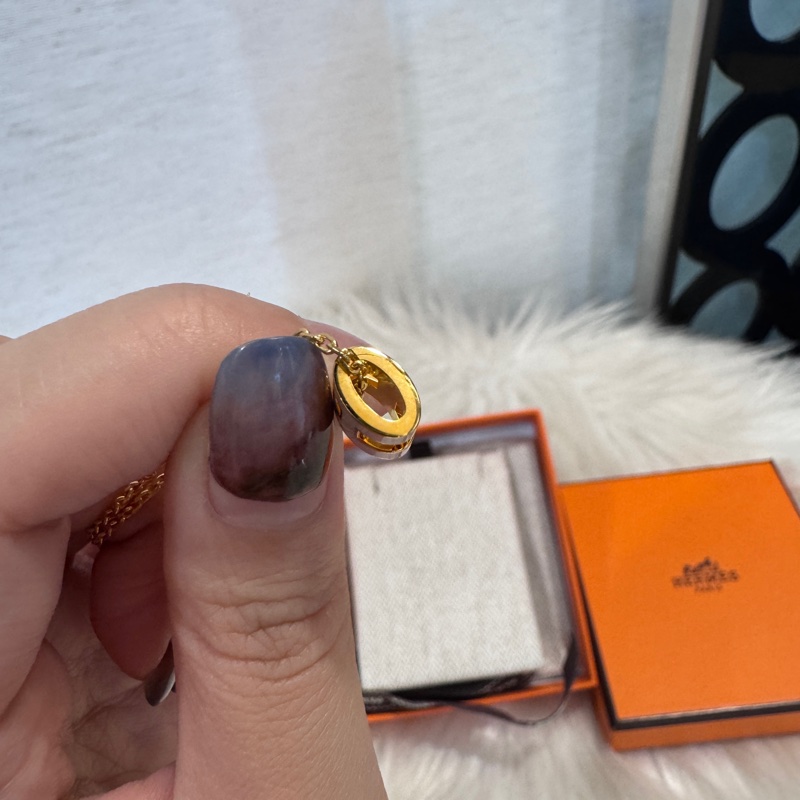 Hermes Mini POP H粉項鍊 近全新-3