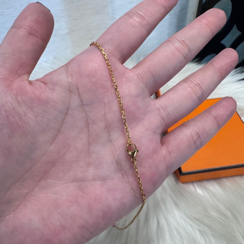Hermes Mini POP H粉項鍊 近全新-5