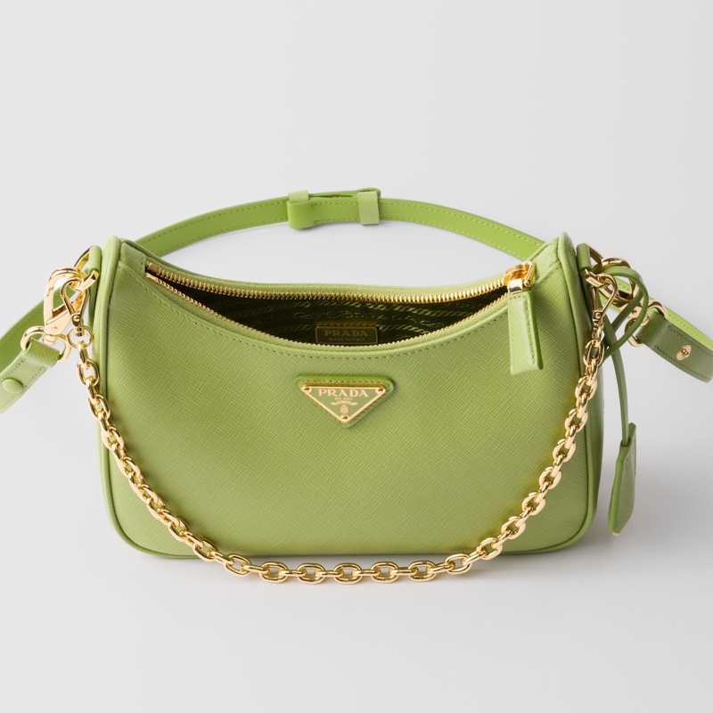 Prada 女士 Re-Edition Saffiano 迷你單肩包均碼碼MINI、22cm*6cm*18cm-2