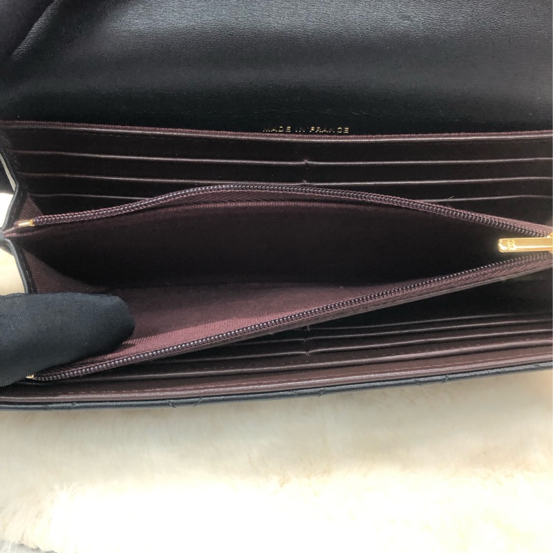 Chanel 黑色長銀包 長夾 芯片 XC177-17