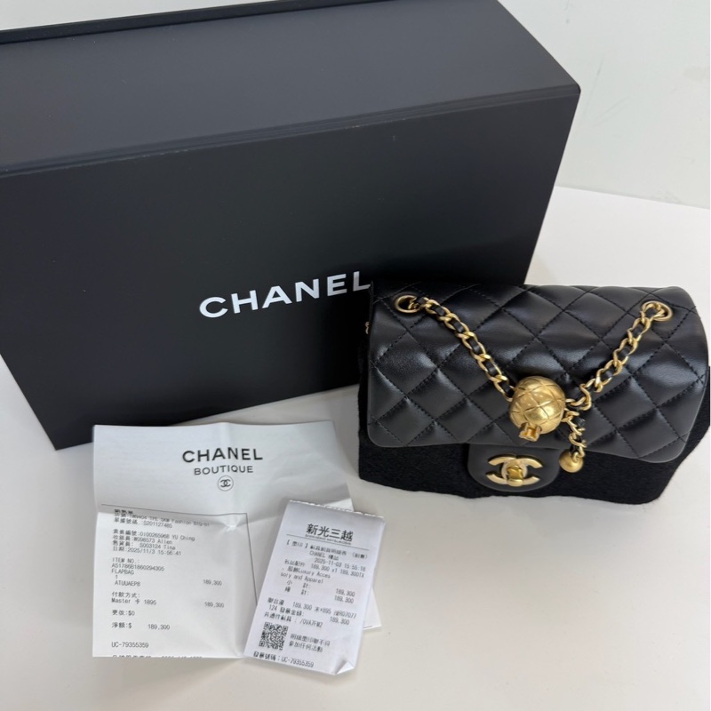 CHANEL|全新金球方胖 2025台灣購證-1