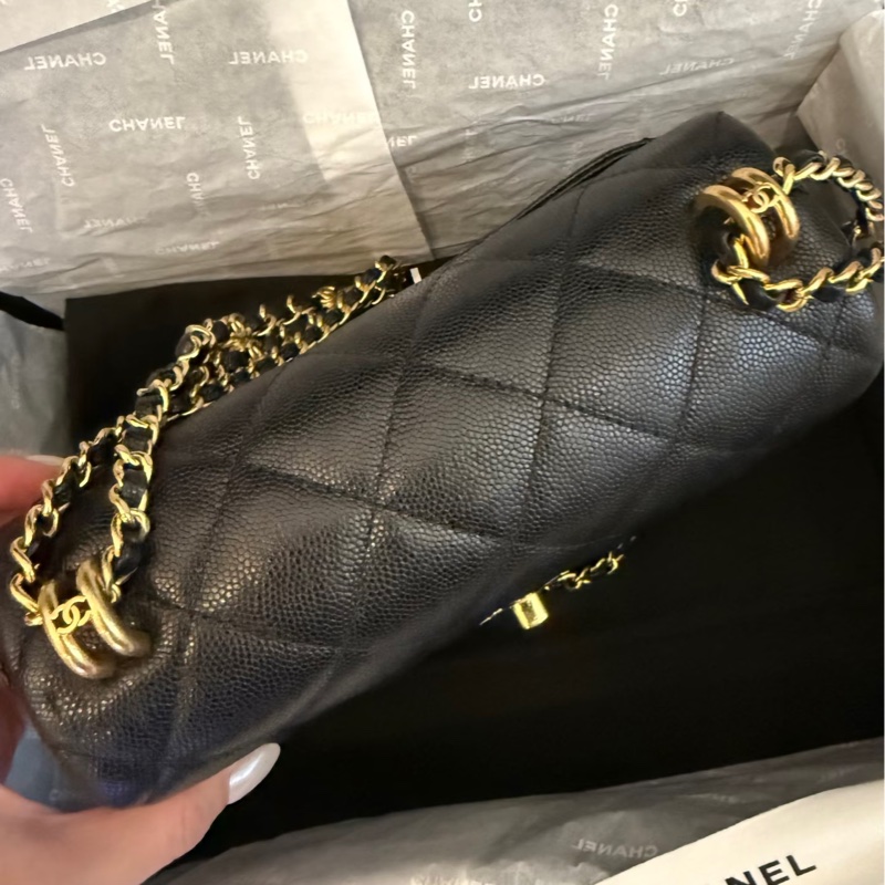 Chanel香奈兒22k荔枝皮方胖 日本購證 2027保固中-3