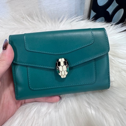 Bvlgaari 寶格麗 Serpenti 經典綠拼紫蛇頭中夾 近全新