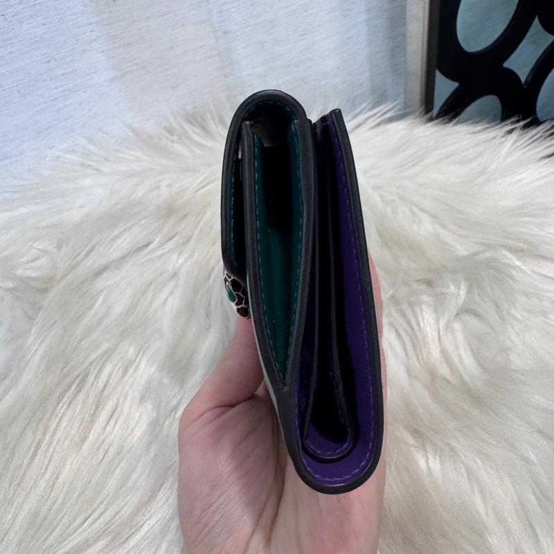 Bvlgaari 寶格麗 Serpenti 經典綠拼紫蛇頭中夾 近全新-1