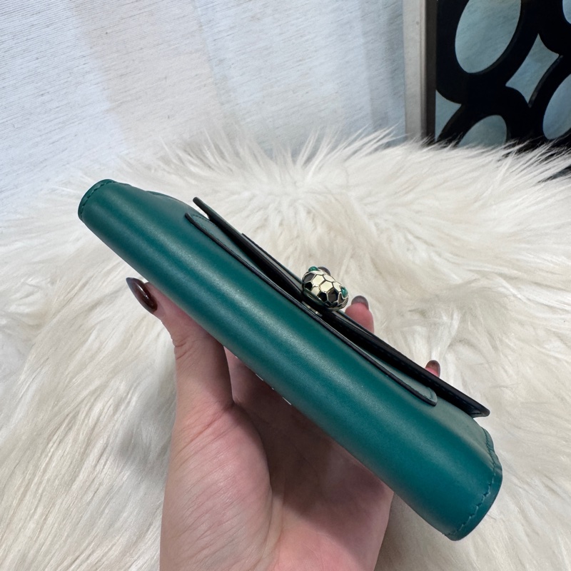 Bvlgaari 寶格麗 Serpenti 經典綠拼紫蛇頭中夾 近全新-3
