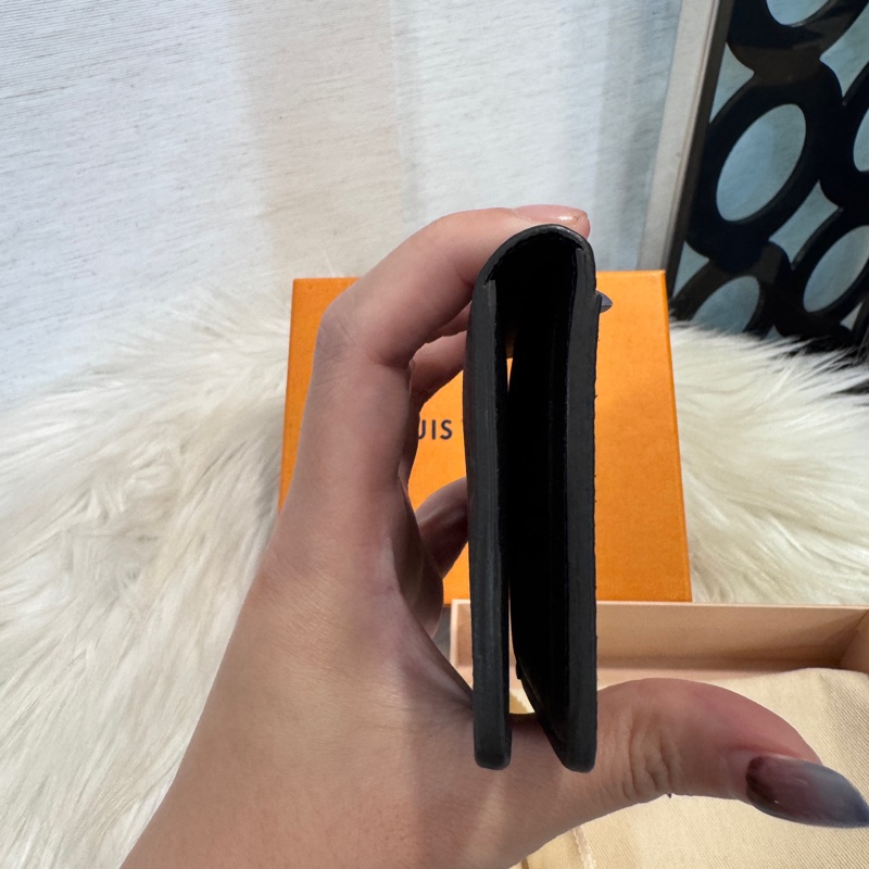 LV 黑灰老花卡夾 卡包-3