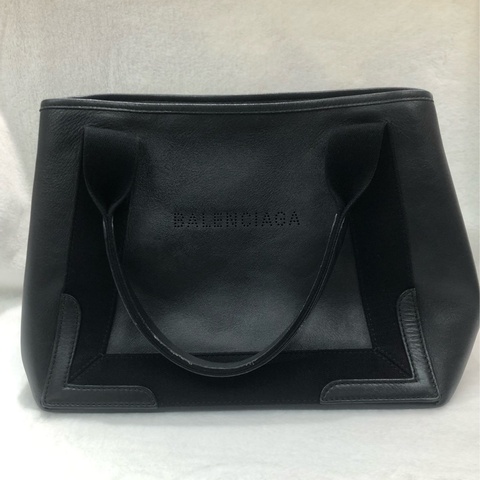 Balenciaga 黑色皮革拼布 Tote XC179