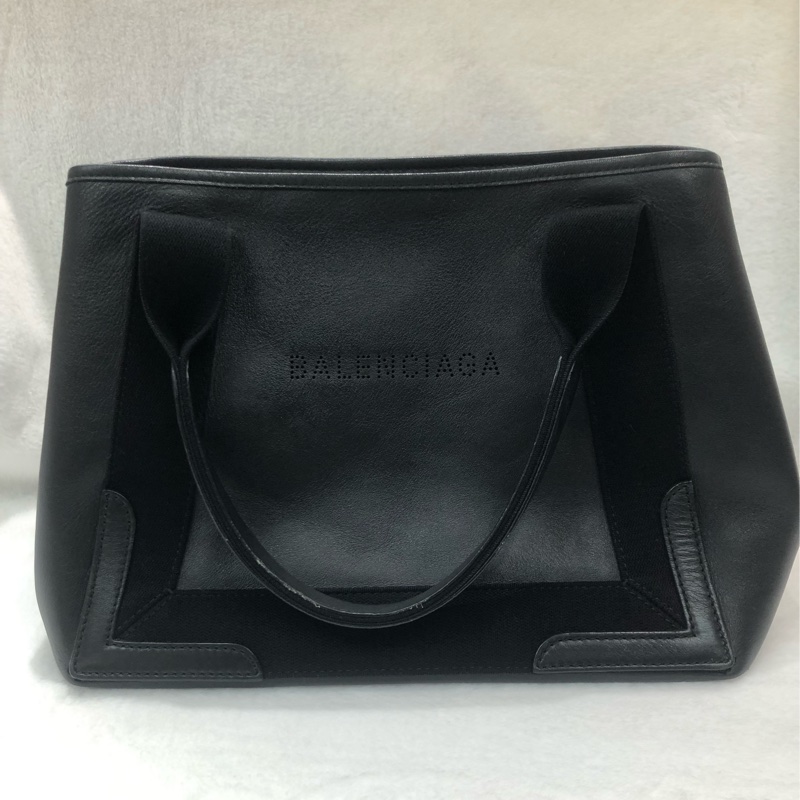 Balenciaga 黑色皮革拼布 Tote XC179-0