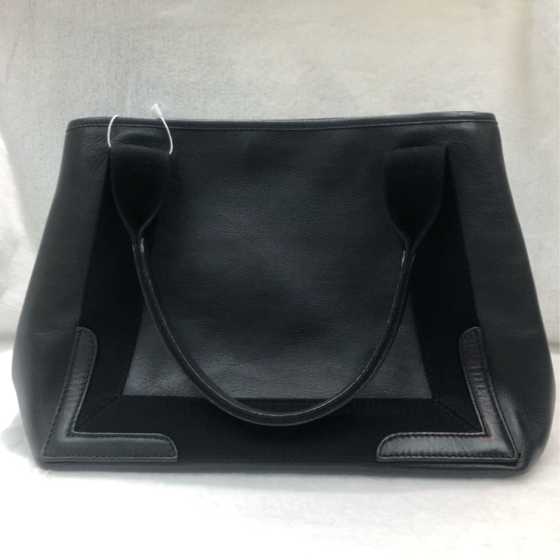 Balenciaga 黑色皮革拼布 Tote XC179-1