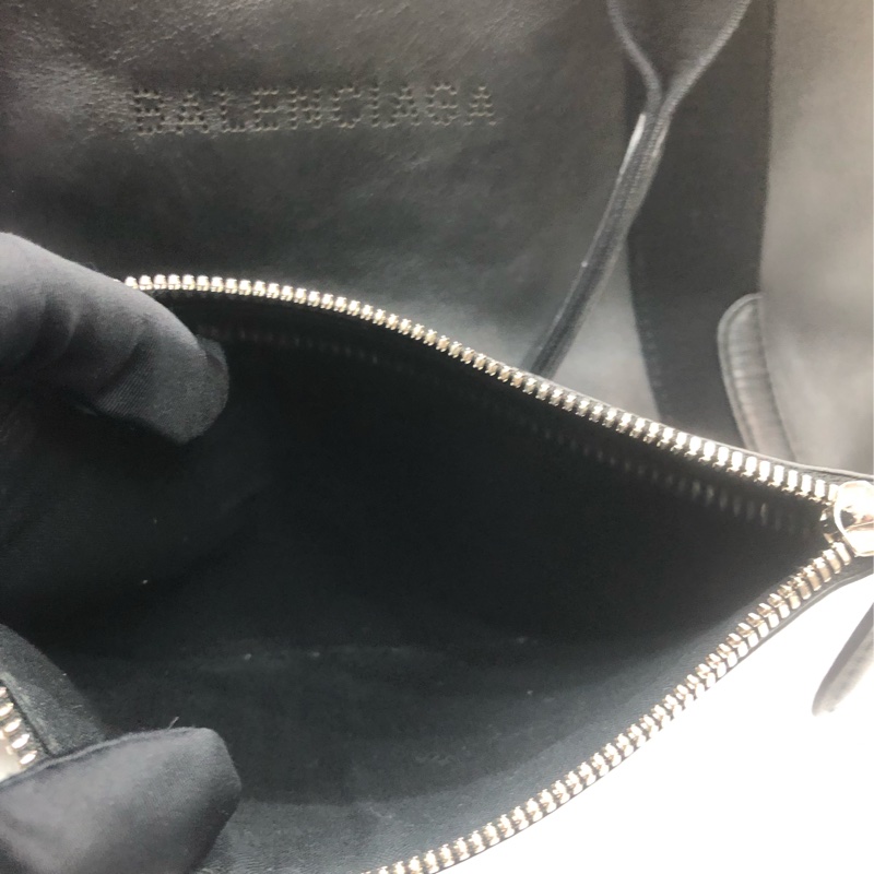 Balenciaga 黑色皮革拼布 Tote XC179-7