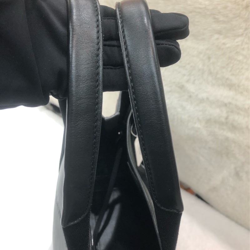 Balenciaga 黑色皮革拼布 Tote XC179-8