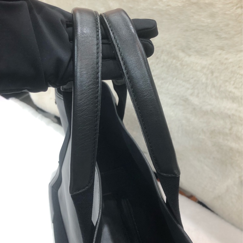 Balenciaga 黑色皮革拼布 Tote XC179-9