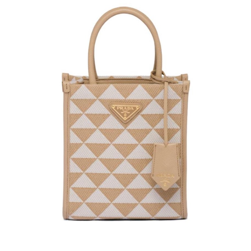 Prada 女士 迷你Symbole提花單肩包均碼碼MINI、17cm*6cm*19cm-0