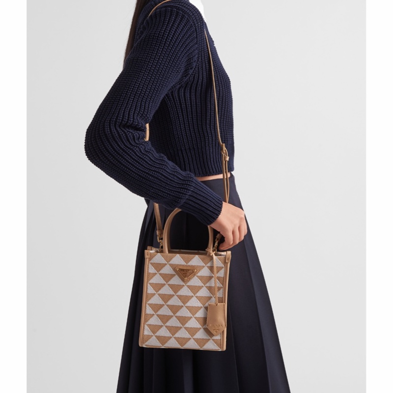 Prada 女士 迷你Symbole提花單肩包均碼碼MINI、17cm*6cm*19cm-7