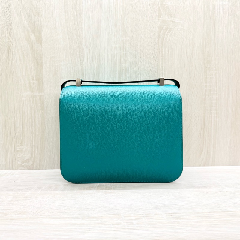 HERMES綠色EPSOM銀釦康康24肩側背包M071242CKAA-2