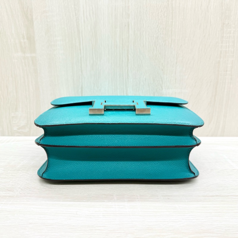 HERMES綠色EPSOM銀釦康康24肩側背包M071242CKAA-5