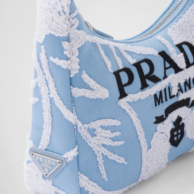 Prada 女士 徽標拉鍊手提包均碼碼22X6X17CM-3