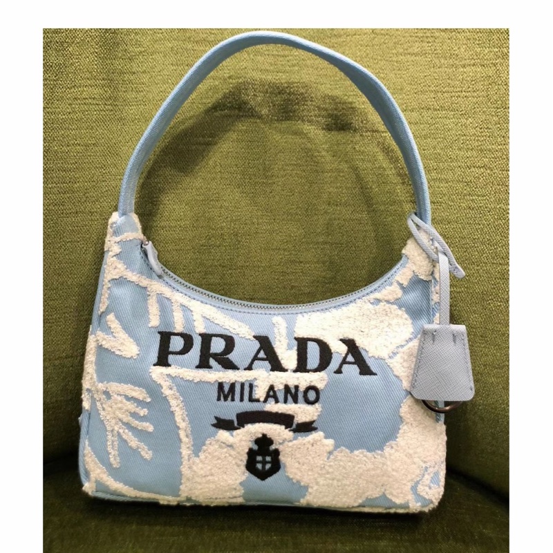 Prada 女士 徽標拉鍊手提包均碼碼22X6X17CM-5