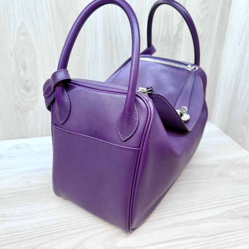 Hermes海葵紫EVERCOLOR 皮Lindy30-5