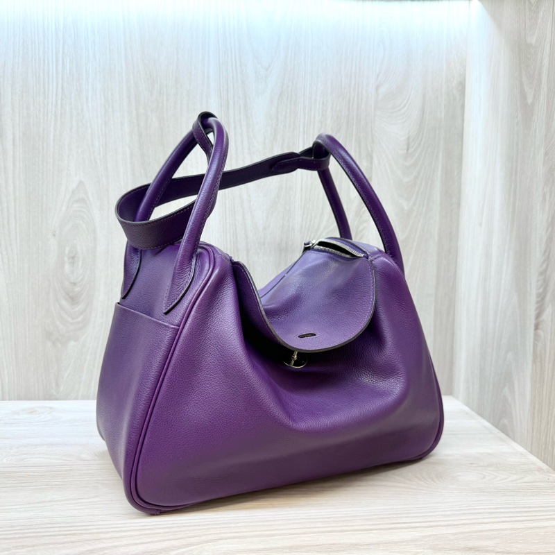 Hermes海葵紫EVERCOLOR 皮Lindy30-10