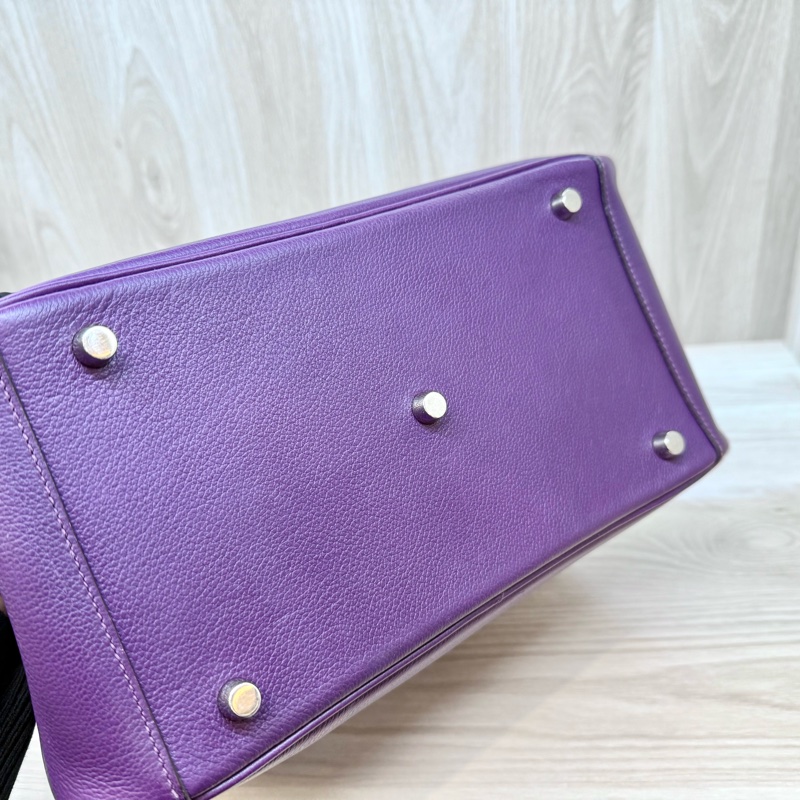 Hermes海葵紫EVERCOLOR 皮Lindy30-14