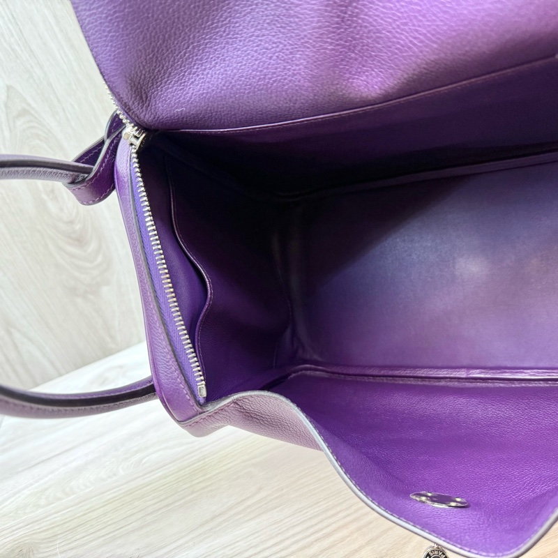 Hermes海葵紫EVERCOLOR 皮Lindy30-24