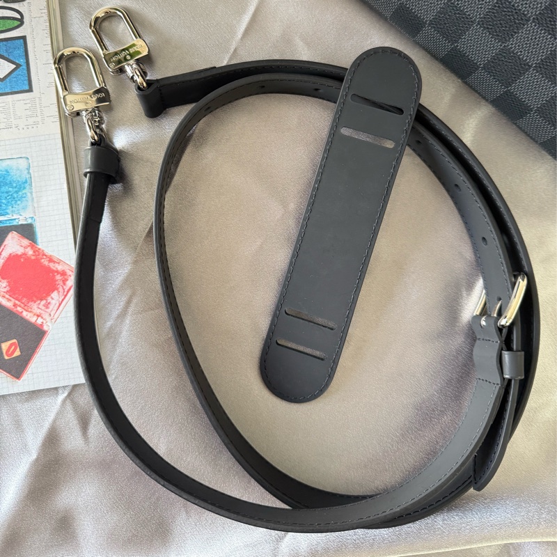 PDJ 經典棋盤格塗層帆布二用公事包(黑灰色)-9